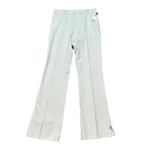 GAP Dress Pants Womens 1 28x32 Cream Bootcut Trousers Cotton Twill Side Slit NEW